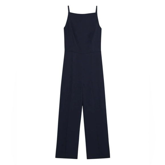 Theory Square Neck Sleeveless Jumpsuit, Navy Size 6 New w/Tag Retail $395 - Picture 2 of 11